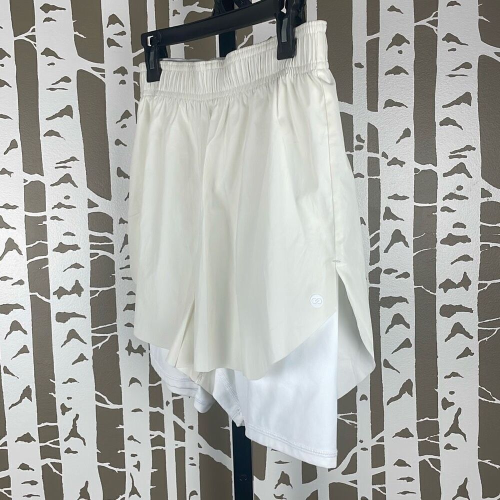 CALIA 2 In 1 Run Short White Reflective High Rise M - Picture 2 of 13